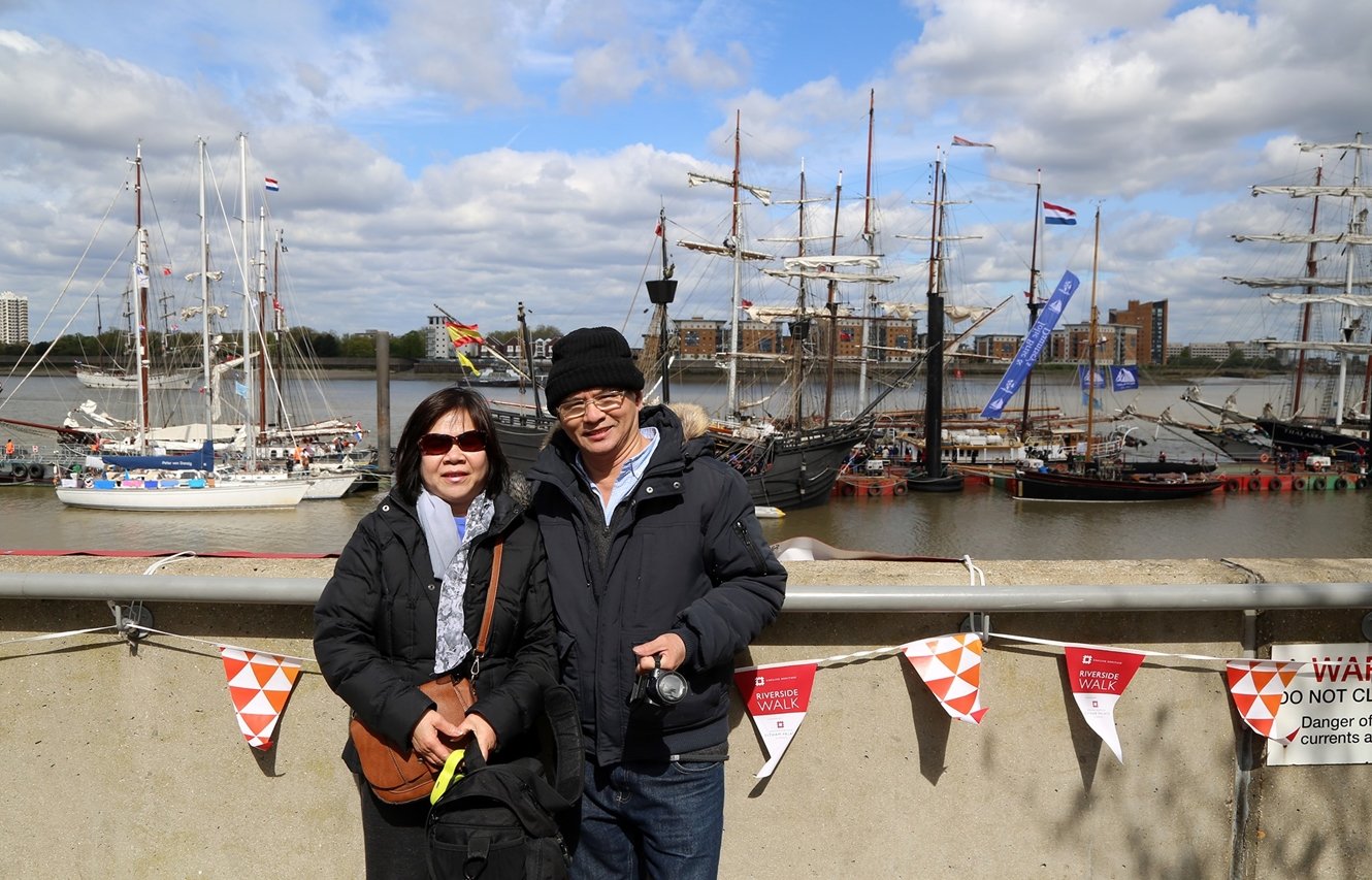 Hình ảnh lễ hội thuyền buồm năm 2017 trên sông Thames Luân Đôn (London) UK
