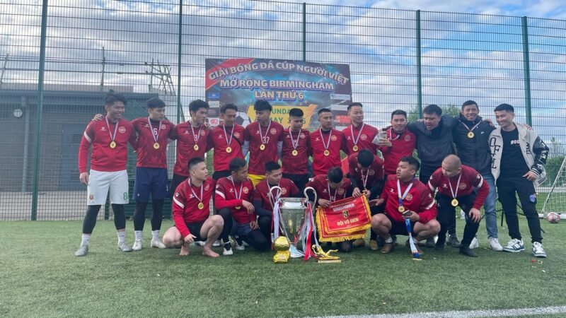 FC Anh Em vô địch Giải Bóng đá Mở rộng của người Việt ở Birmingham lần thứ 6