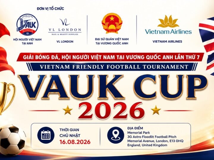 Thông báo. Giải bóng đá Hội người Việt Nam tại Vương quốc Anh lần thứ Vll-VAUK Cup 2026